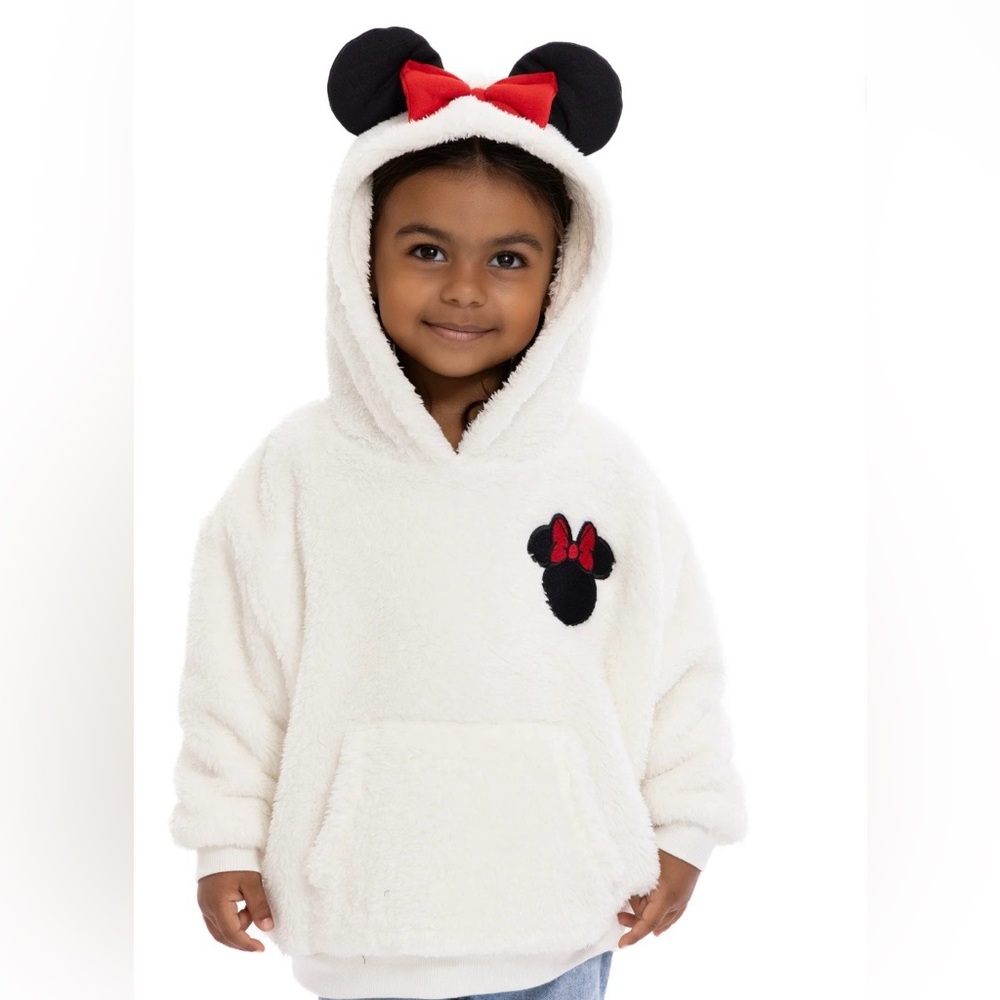BRAND NEW Minnie Mouse Toddler Girls Plush Cosplay Hoodie, Size 5T
